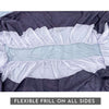 Terry polyester Waterproof Mattress Protector In Blue Color With Elastic Fitting