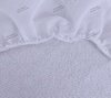 Terry Cotton Waterproof Mattress Protector In White Color With Elastic Fitting