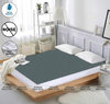 Terry polyester Waterproof Mattress Protector In Grey Color With Elastic Fitting