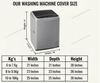 Waterproof, Dust Proof, Heat Proof, Rust Proof Parachute Washing Machine Cover Top loaded
