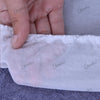 Terry Cotton Waterproof Mattress Protector In Blue Color With Elastic Fitting