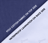 Poly Cotton Jersey Waterproof Mattress Protector In Blue Color With Elastic Fitting