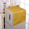Dustproof Microfiber Quilted Refrigerator Cover With Side Pockets