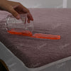 Terry Cotton Waterproof Mattress Protector In Brown Color With Zipper