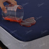 Poly Cotton Jersey Waterproof Mattress Protector In Blue Color With Elastic Fitting