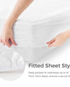 Terry polyester Waterproof Mattress Protector In Blue Color With Elastic Fitting