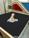 Terry polyester Waterproof Mattress Protector In Blue Color With Elastic Fitting