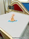 Terry polyester Waterproof Mattress Protector In Blue Color With Elastic Fitting