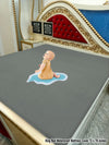 Terry polyester Waterproof Mattress Protector In Blue Color With Elastic Fitting