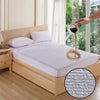 Terry Cotton Waterproof Mattress Protector In White Color With Elastic Fitting